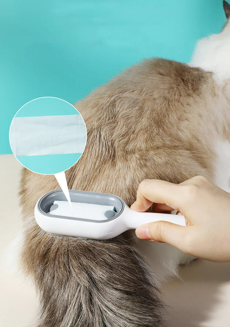 Double-Sided Pet Hair Removal Grooming Brush for Cats and Dogs