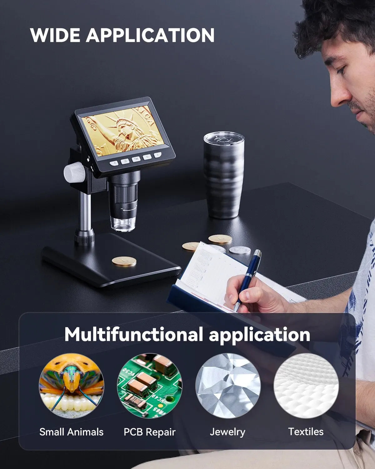 LCD Digital Microscope With Stand - Smart Shop (Online Store for wise shoppers) 