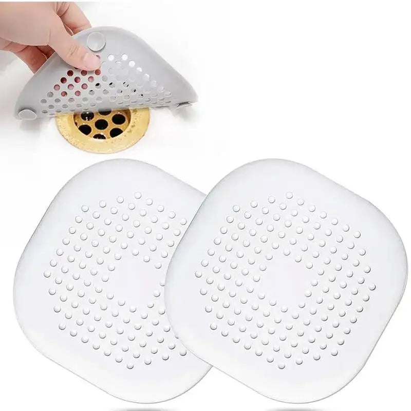 Silicone Square Shower Drain Cover - Anti-Clogging Strainer for Sink and Shower