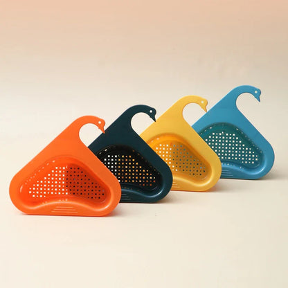 Swan-Shaped Sink Drain Basket - Multifunctional Kitchen Strainer & Organizer