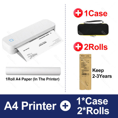 Portable Inkless Bluetooth A4 Thermal Printer - Smart Shop (Online Store for wise shoppers) 