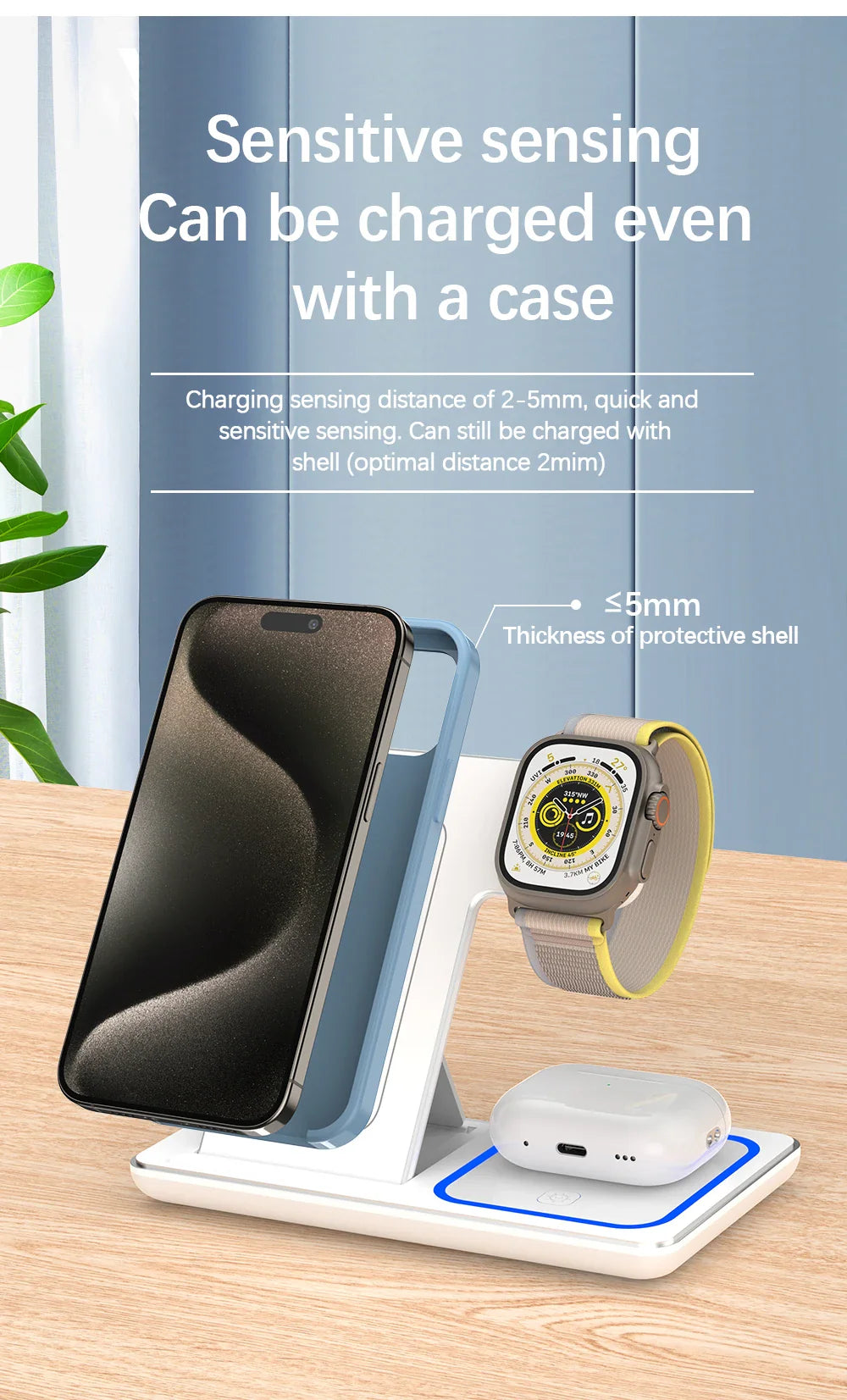 3 in 1 Foldable Wireless Charging Stand - Smart Shop (Online Store for wise shoppers) 