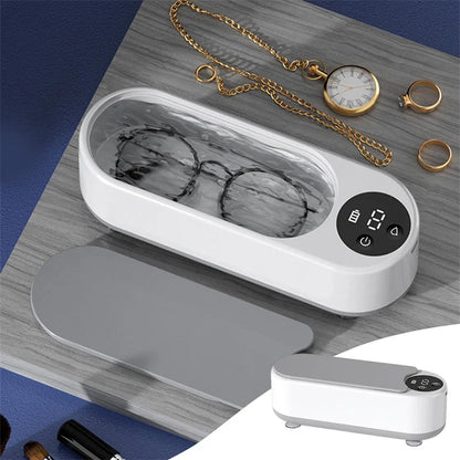 Portable 450ml Ultrasonic Cleaner for Jewelry, Glasses, and Makeup Brushes