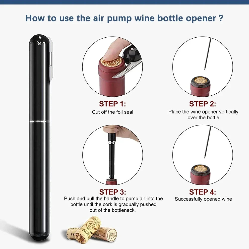 2-in-1 Air Pump Wine Bottle Cork Opener - Smart Shop (Online Store for wise shoppers) 