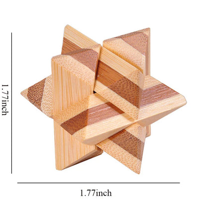 Wooden Kong Ming & Lu Ban Lock 3D IQ Puzzle Toy