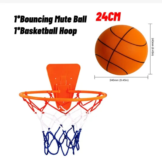 Kids Indoor Silent Basketball - High-Resilience Foam Ball