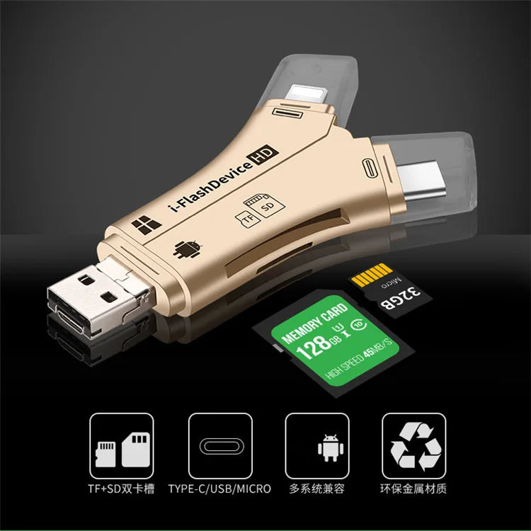 4 In 1 Flash Drive Card Reader - Smart Shop (Online Store for wise shoppers) 