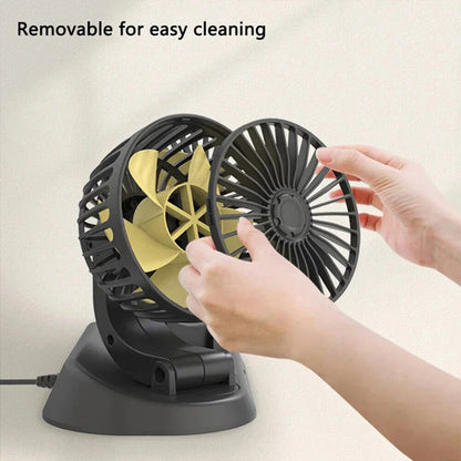 Portable Dual Head Car Air Cooling Fan - Smart Shop (Online Store for wise shoppers) 