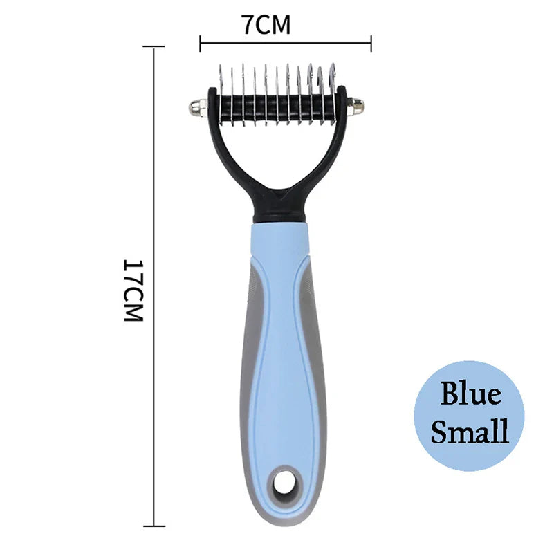 Professional Dual-Head Pet Deshedding Brush & Knot Remover