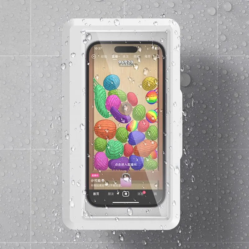 Waterproof Wall-Mounted Phone Holder with Touch Screen