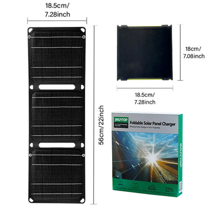 JMUYTOP Outdoor Portable Solar Panel Charger - 21W/40W