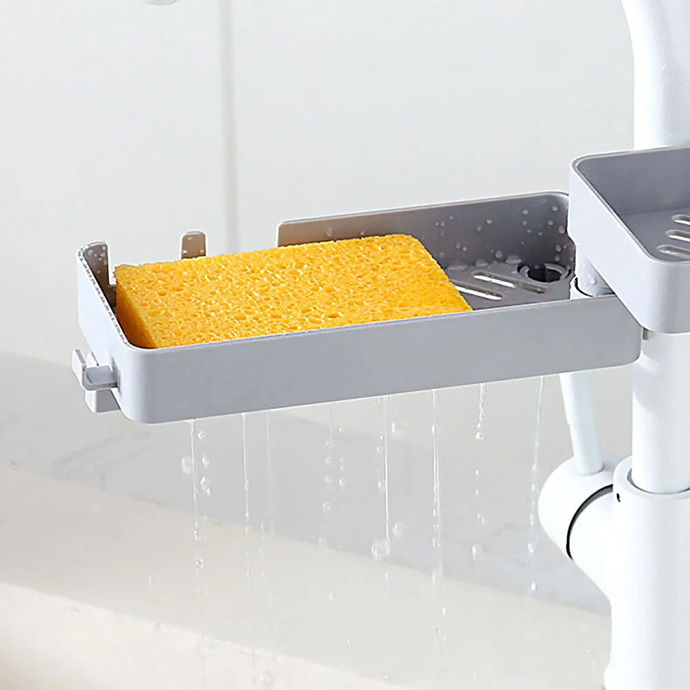 Double Floor Faucet Swivel Sponge Drain Rack - Smart Shop (Online Store for wise shoppers) 