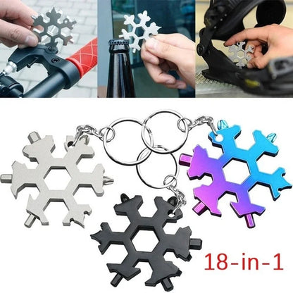 18-in-1 Snowflake Multi-Tool - Versatile Stainless Steel Gadget for All Your Needs