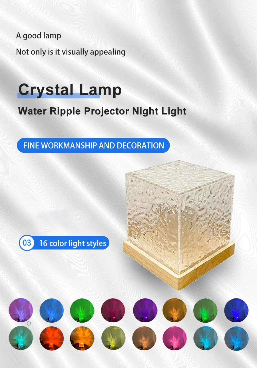 Dynamic Rotating Water Ripple Crystal Lamp - Smart Shop (Online Store for wise shoppers) 