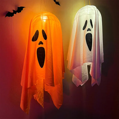 LED Glow Ghost Halloween Hanging Decoration with Lights