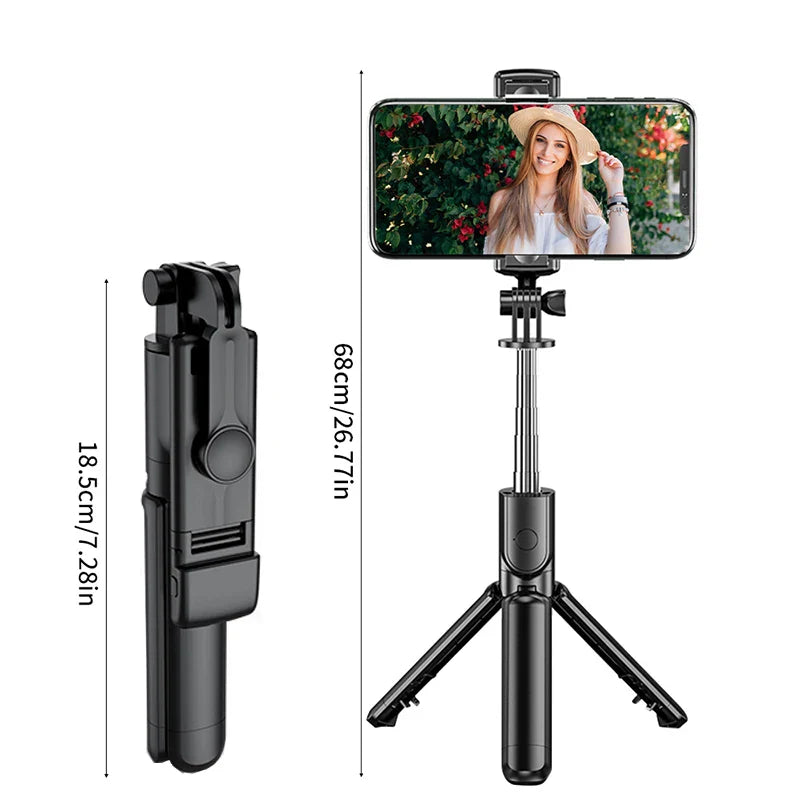 Wireless Selfie Stick Tripod Stand with Light