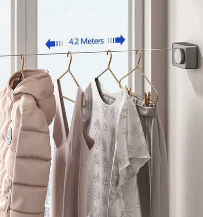 Invisible Retractable Clothesline for Indoor Drying - Wall-Mounted