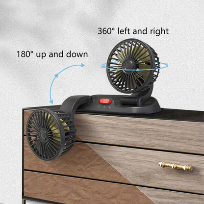 Portable Dual Head Car Air Cooling Fan - Smart Shop (Online Store for wise shoppers) 