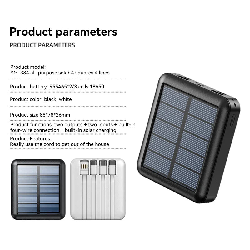 4 in 1 Solar Charging Power Bank - Smart Shop (Online Store for wise shoppers) 