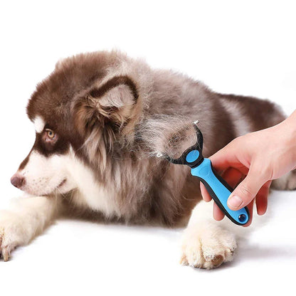 Professional Dual-Head Pet Deshedding Brush & Knot Remover