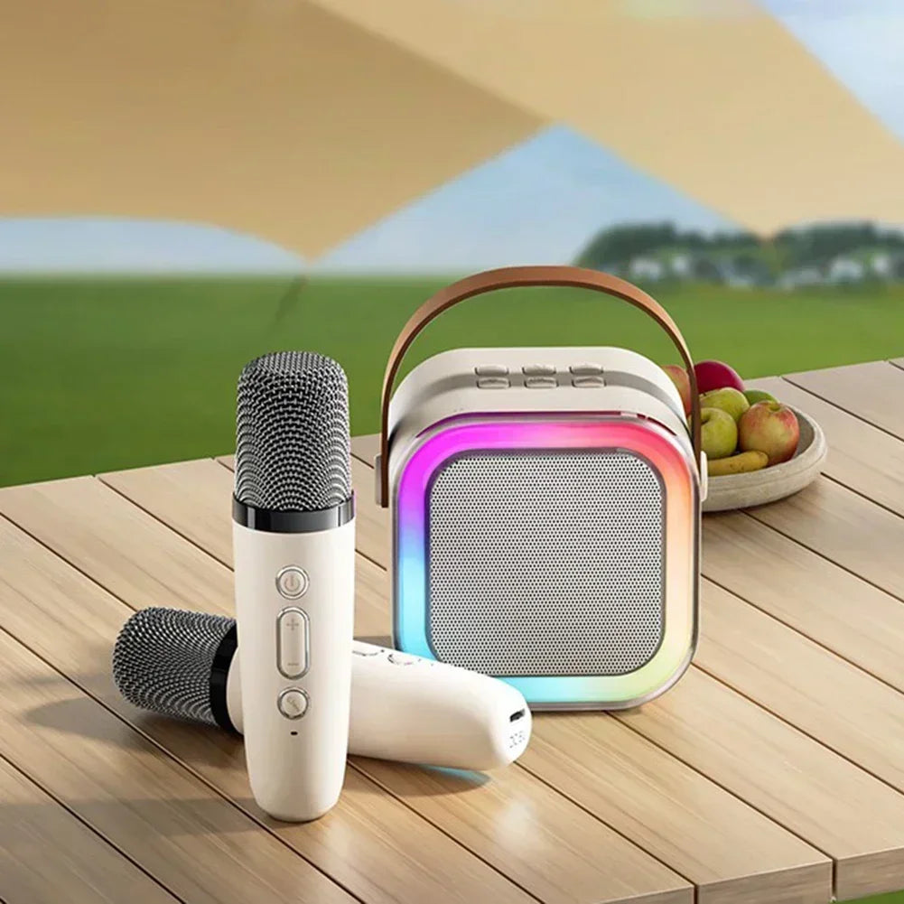 Portable Bluetooth Karaoke Machine with Wireless Microphones