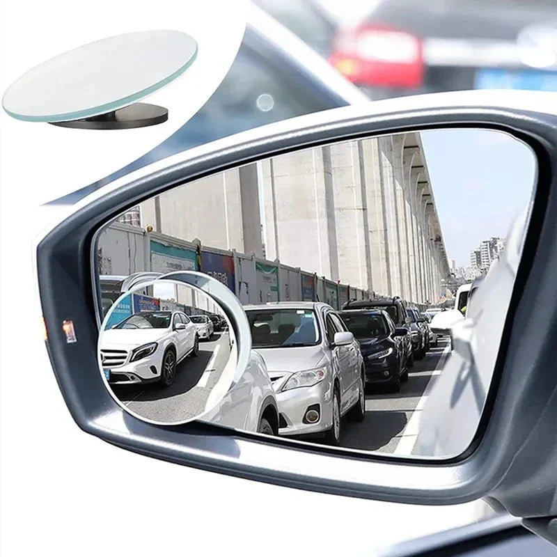 360° Adjustable Car Blind Spot Mirror – Wide Angle Rearview Convex Mirror