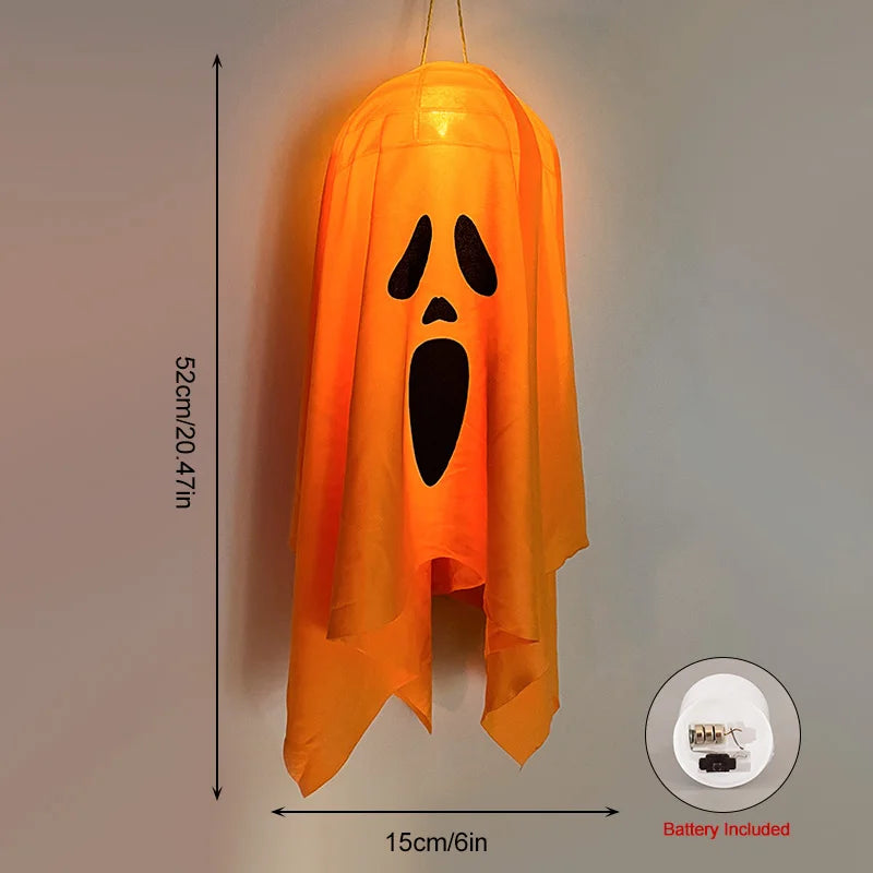 LED Glow Ghost Halloween Hanging Decoration with Lights