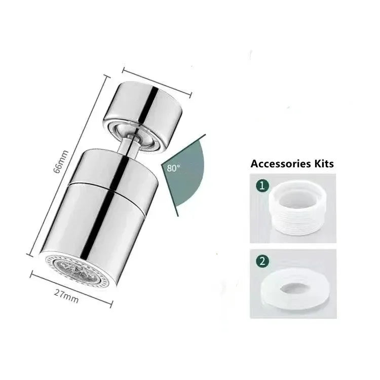 360° Adjustable Dual-Mode Kitchen Faucet Spray Head with Filter