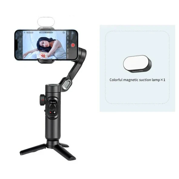 3-Axis Smartphone Gimbal Stabilizer with Fill Light