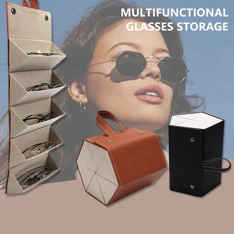 Foldable Leather Sunglasses Case - Smart Shop (Online Store for wise shoppers) 