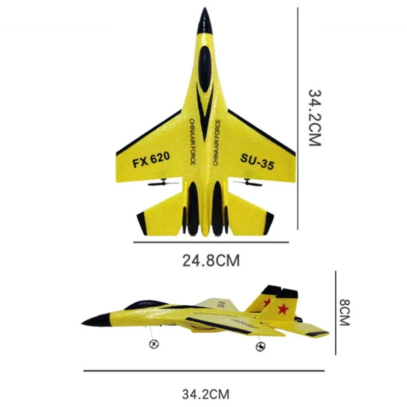 SU-35 RC Model Fighter Jet with LED Lights