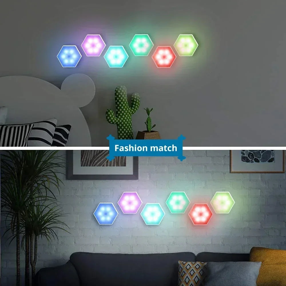 Touch Sensor RGB LED Hexagon Lamp - Smart Shop (Online Store for wise shoppers) 