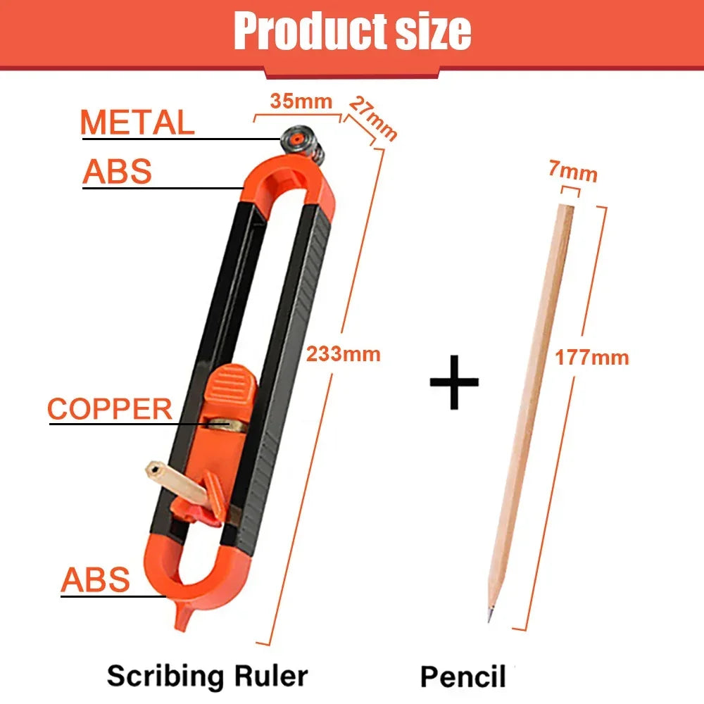 Adjustable Contour Scribing Tool with Precision Lock