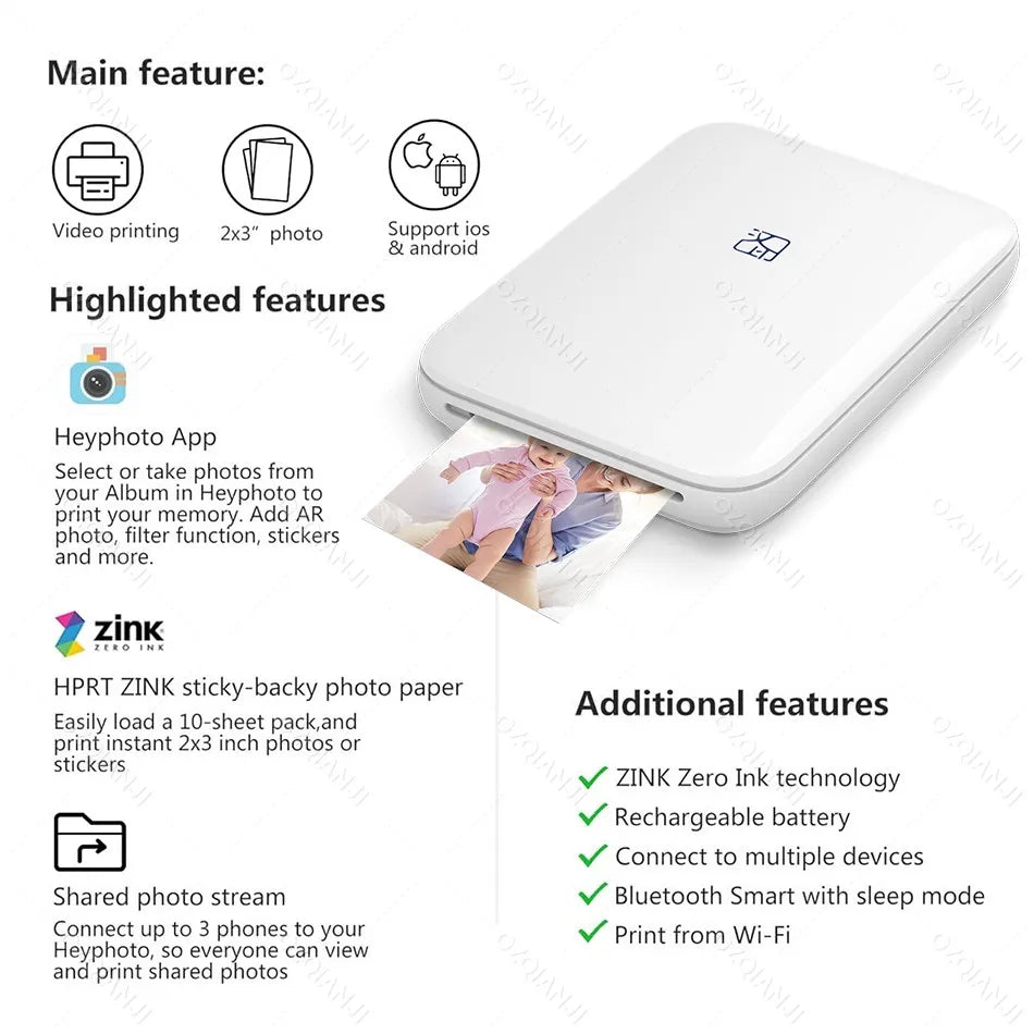 Portable Wireless Photo Printer - Smart Shop (Online Store for wise shoppers) 