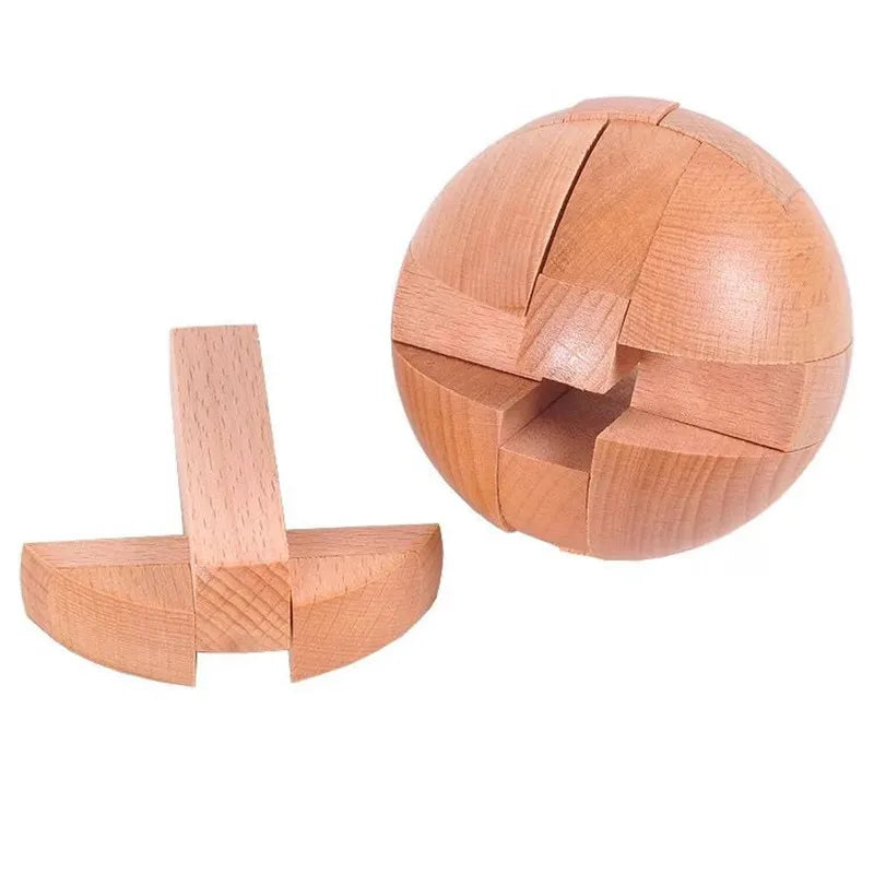 Wooden Kong Ming & Lu Ban Lock 3D IQ Puzzle Toy