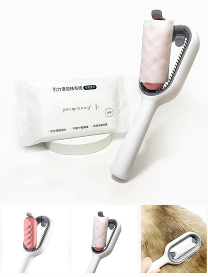 Double-Sided Pet Hair Removal Grooming Brush for Cats and Dogs