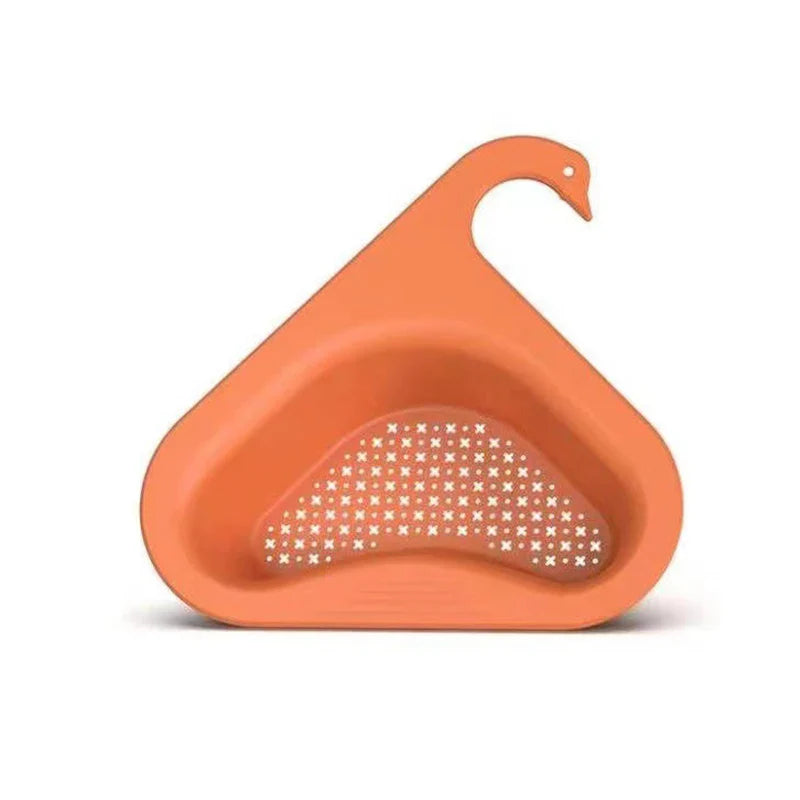 Swan-Shaped Sink Drain Basket - Multifunctional Kitchen Strainer & Organizer