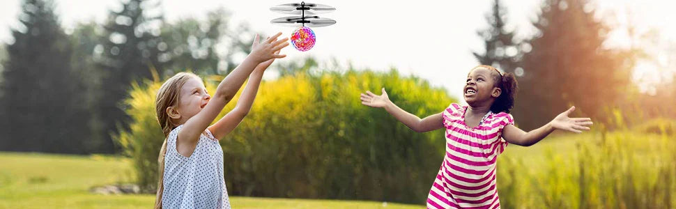 LED Gesture-Control Crystal Ball - Interactive Flying Toy with Colorful Lights