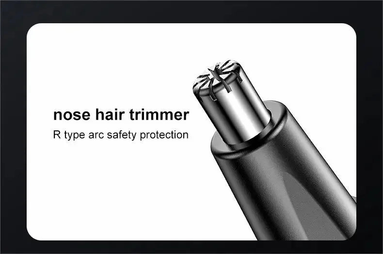 USB Rechargeable Nose and Ear Hair Trimmer – Unisex Metal Electric Shaver