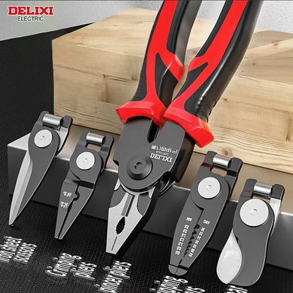 5-in-1 Multifunctional Pliers Set with Interchangeable Heads