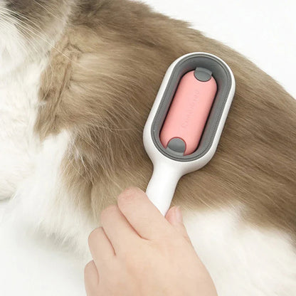 Double-Sided Pet Hair Removal Grooming Brush for Cats and Dogs