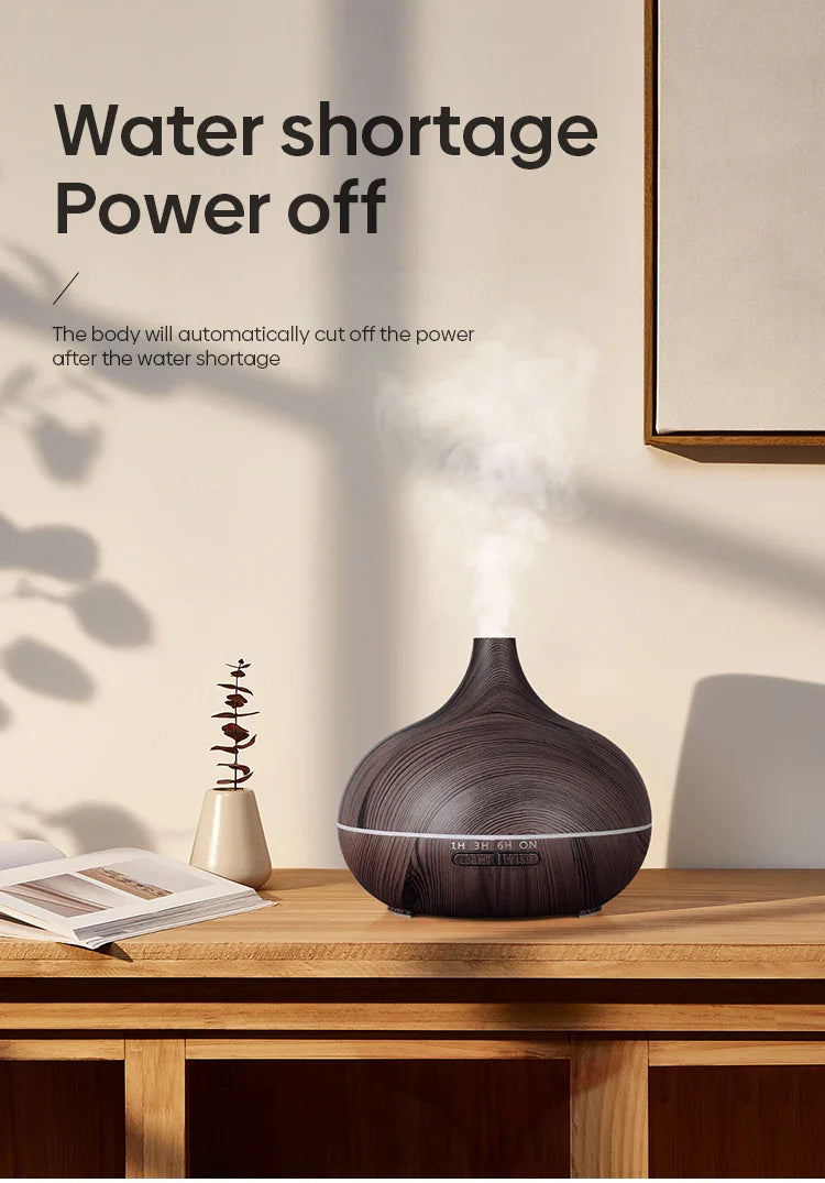 500ml Ultrasonic Aromatherapy Diffuser with Remote & 7-Color LED Lights