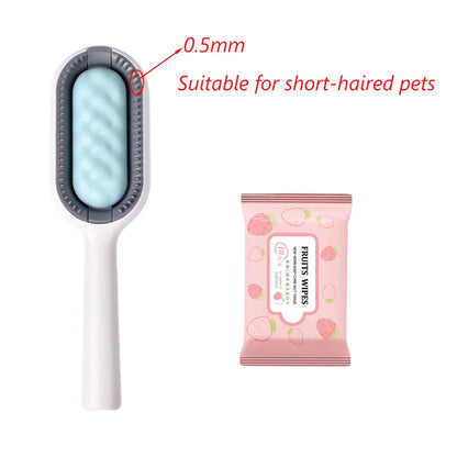 Double-Sided Pet Hair Removal Grooming Brush for Cats and Dogs