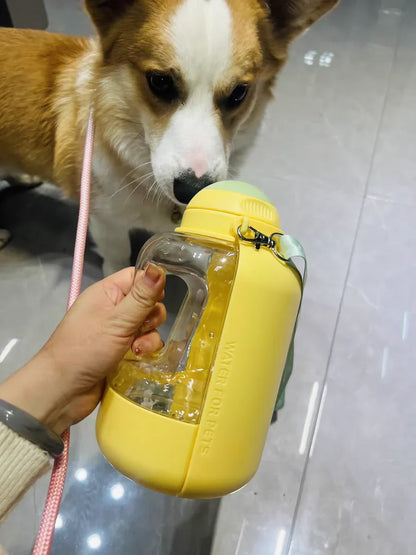 2-in-1 Portable Dog Water and Food Dispenser Bottle