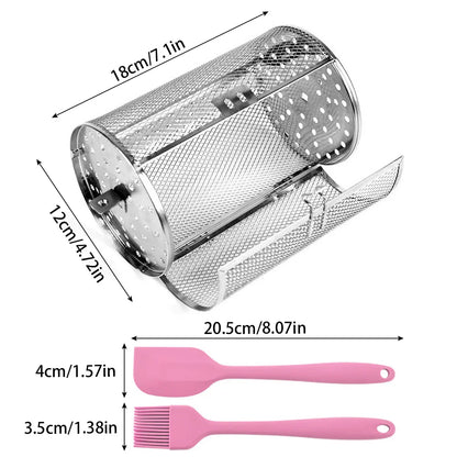 Stainless Steel Rolling Grill Basket - Smart Shop (Online Store for wise shoppers) 