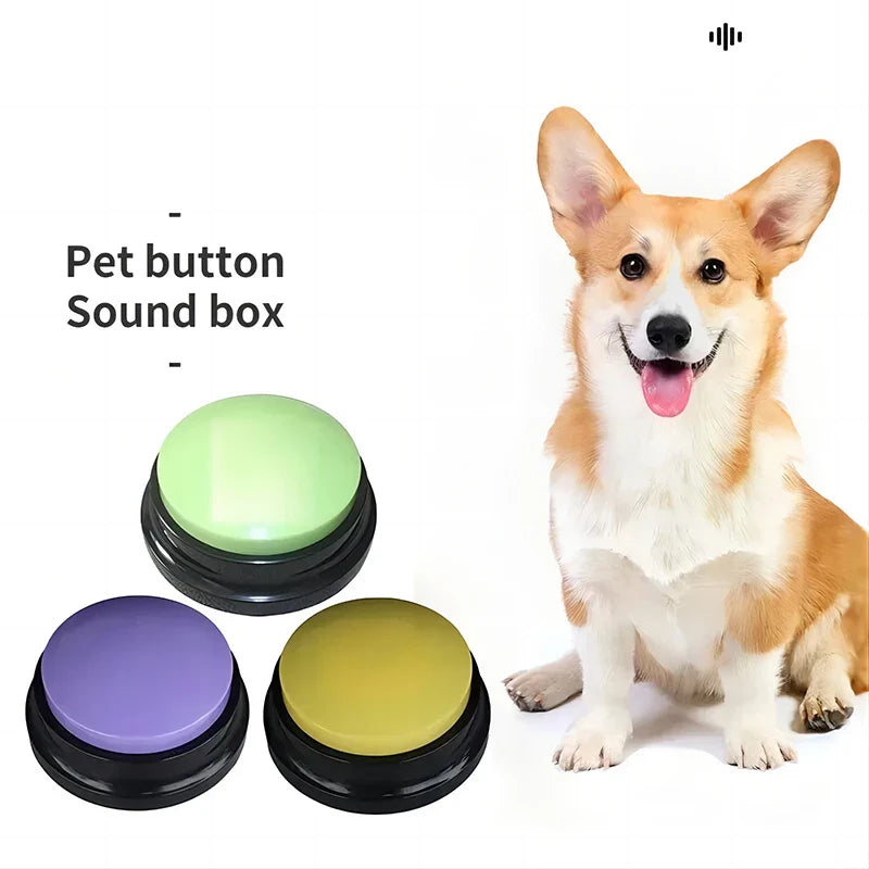 Interactive Recordable Dog Training Buttons – Portable & Fun Pet Toy