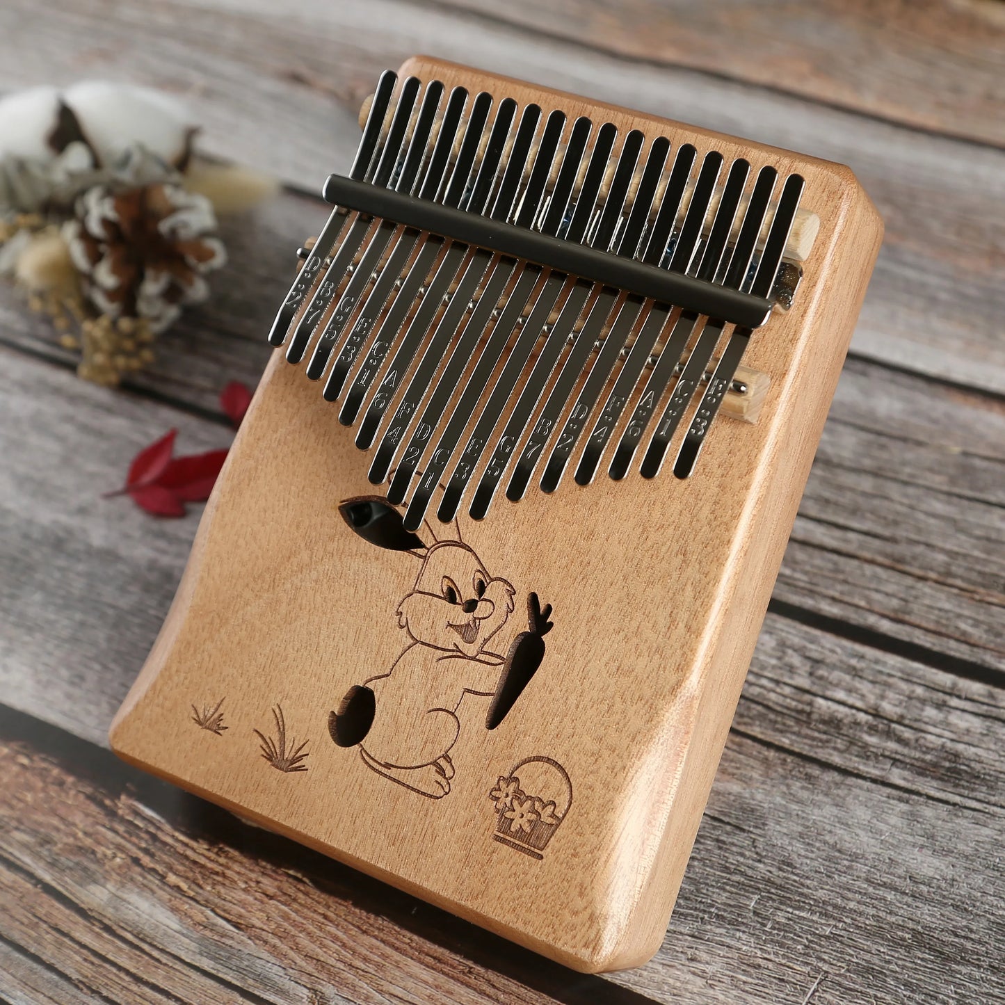 17-Key & 21-Key Kalimba Thumb Piano - Premium Laser Engraved Finger Piano Kit