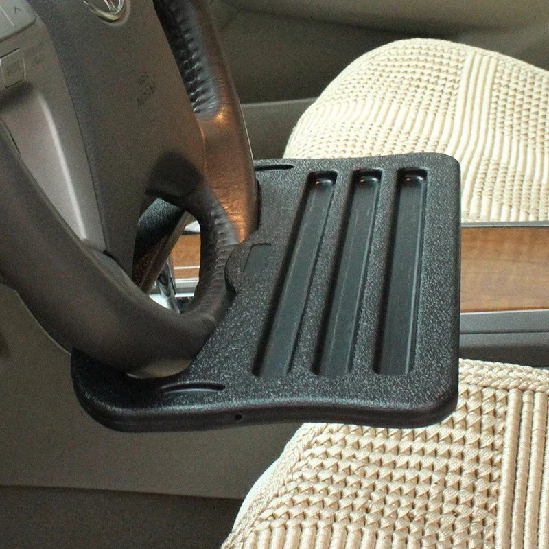 Portable Car Steering Wheel Tray for Laptop, Dining, and Drinks