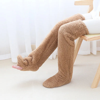 Over Knee High Fuzzy Socks - Smart Shop (Online Store for wise shoppers) 