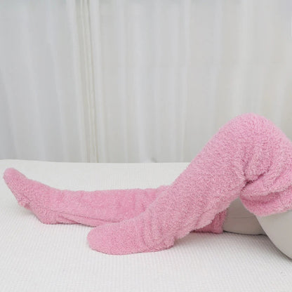 Over Knee High Fuzzy Socks - Smart Shop (Online Store for wise shoppers) 